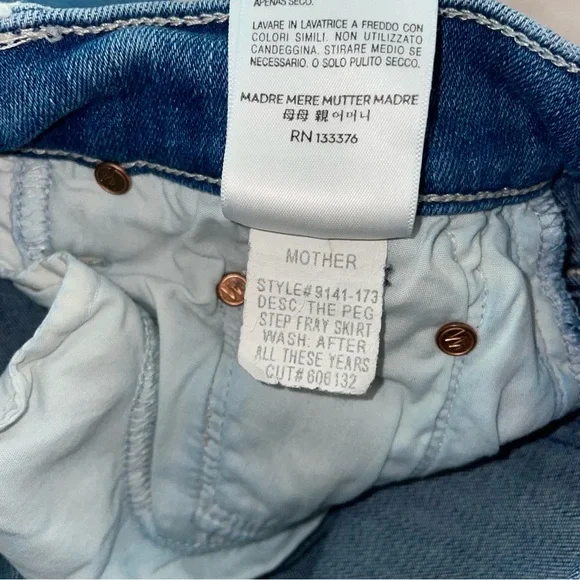 Mother the peg step fray skirt size 24 - Picture 11 of 15